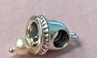 PANDORA | CAMPANA DE BODA COLGANTE ENCANTO DE PERLAS ✪NUEVO✪ 790517P AUTÉNTICO RETIRADO RARO Foto 1 de 4