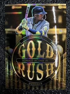 2022 Contenders Gold Rush Ronald Acuna Jr Prizm #gr1 Ssp - Picture 1 of 11