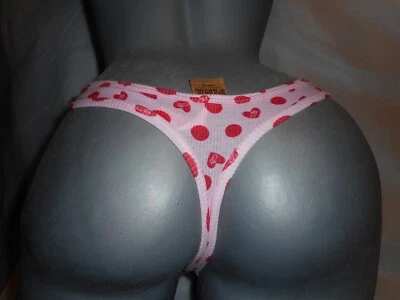 Pink By Victoria's Secret Women's pink/Red Thong/sString Panty Medium - Image 1 of 4