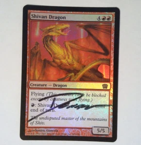 Signed Foil Shivan Dragon 8th Edition Magic the Gathering Donato Giancola Auto - Picture 1 of 3