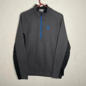 NWOT Spyder Outbound Sweater Mens Large Gray 1/2 Zip Long Sleeve Jacket Fleece - Picture 1 of 7
