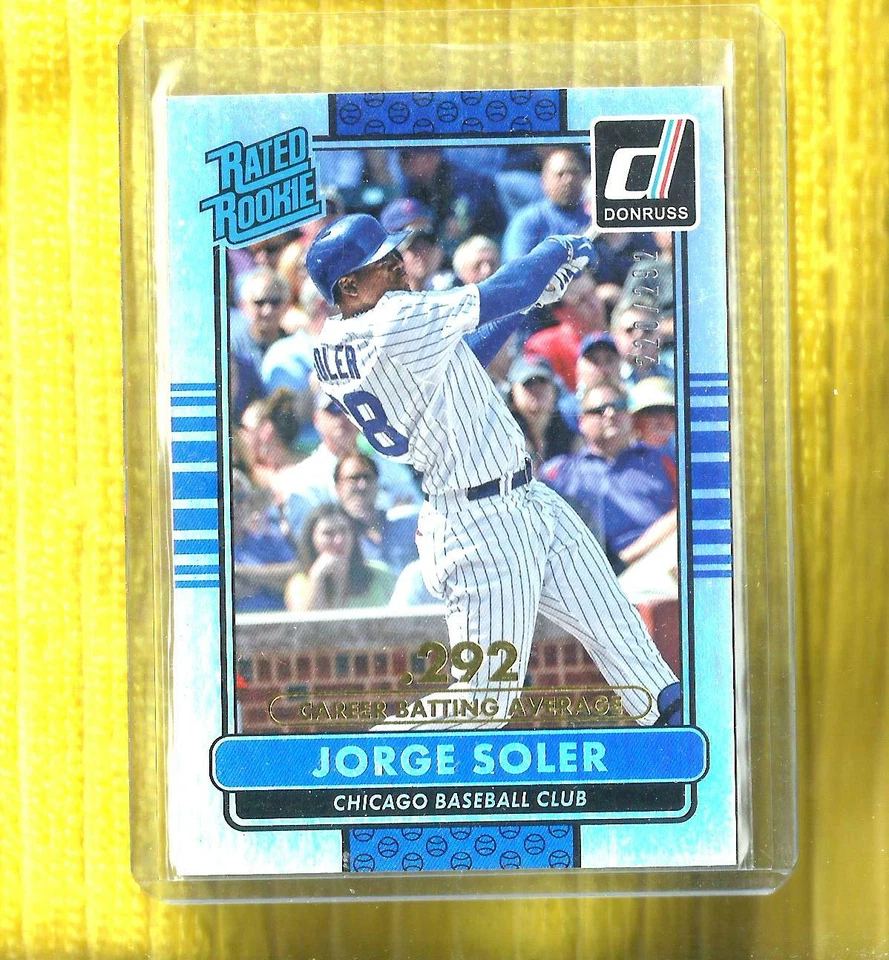  2015 DONRUSS SILVER FOIL #37 JORGE SOLER #220/292 ROOKIE RC ATLANTA BRAVES D221 - Image 1 of 1
