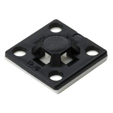 Hellermann Tyton Mb2.5A0M4 .625"Adhesive Mounting Bases, Black, 111/Pkg.