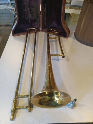 Vintage Buescher True Tone Custom Built Trombone Original Mouthpiece! (DE) - Image 1 of 4