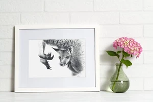 Cute & Iconic Australian Kangaroo Joey - A5 Art Print (on 250gsm paper) - Picture 1 of 5