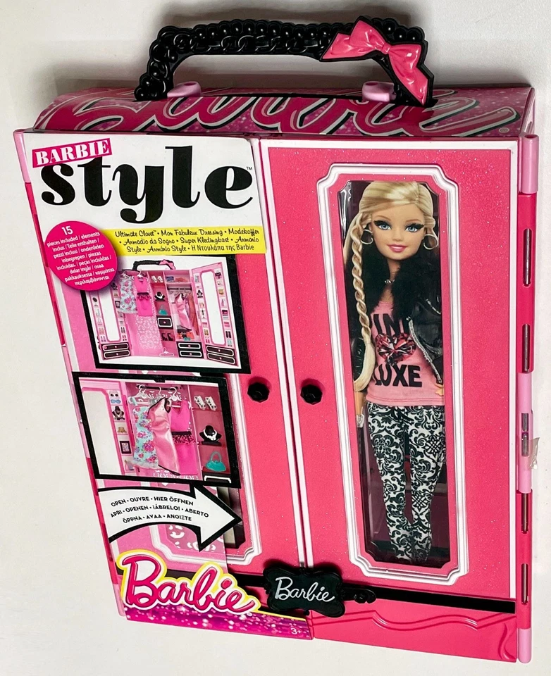 Mattel® Barbie Style Modekoffer Kleiderschrank 15-teilig BMB99 NEU+OVP - Bild 1 von 1