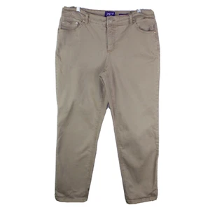 JMS Jeans Tan Women Size 16W Average Straight Leg Stretch Classic Mid Rise Pants - Picture 1 of 8