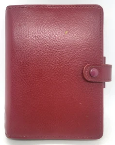 Weinrot Filofax WINDSOR Leder Tasche Organizer 1995 LESEN - VINTAGE - Bild 1 von 21