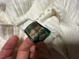 UBAK~PETALE DE ROSE PARIS~WHITE COTTON COMFY COZY FALL CARDIGAN JACKET GIRL 12 - Picture 1 of 5