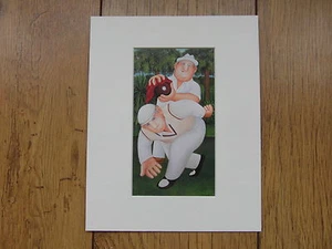 BERYL COOK"PRETTY WOOD" MOUNTED CARD 10 X 8 FUNNY - Picture 1 of 1