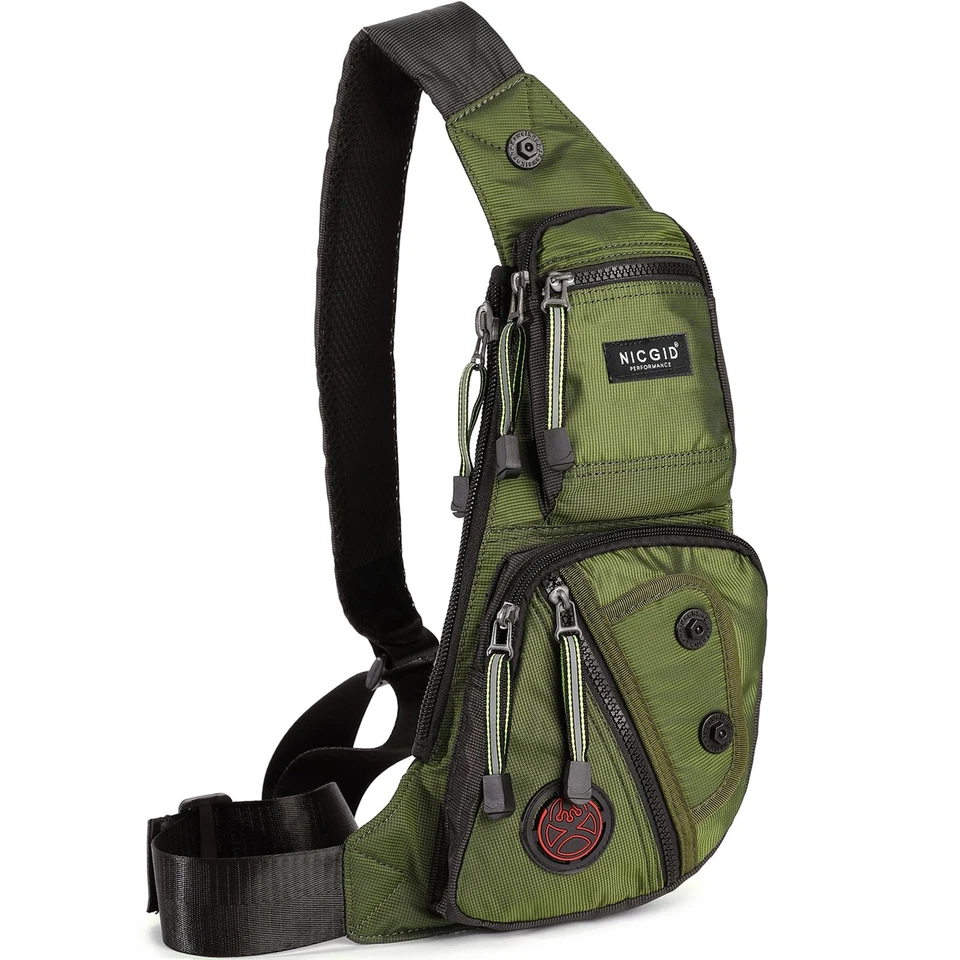 Nicgid Sling Bag Chest Shoulder Backpack Fanny Pack Crossbody Bags for Menarmy