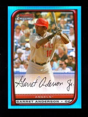 2008 BOWMAN CHROME BLUE REFRACTOR #125 GARRET ANDERSON 78/150 ANGELS - Image 1 of 2