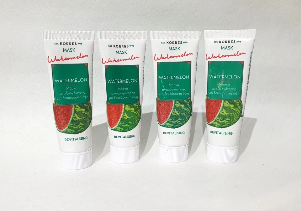 Korres Revitalising Watermelon Mask 4 X 18ml Travel Size - Image 1 of 4