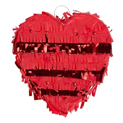 Mini Valentine Heart Pinatas, Papier-Mache, Party Decor & Supplies, 3 Pieces - Image 1 of 2