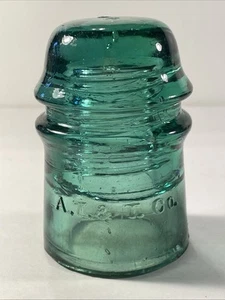 Vintage Antique Blue Aqua Insulator AT&T Co. - Picture 1 of 5