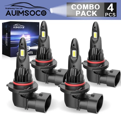 For GMC C3500 HD 1991-2002 LED Headlights Combo Bulb Kit High+Low Beam Bright - Image 1 of 4