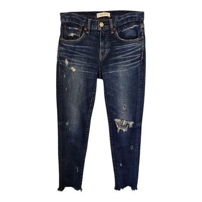Moussy Vintage Jeans Womens 25 Blue Glendale Skinny Cropped Distressed Grunge - Image 1 of 4