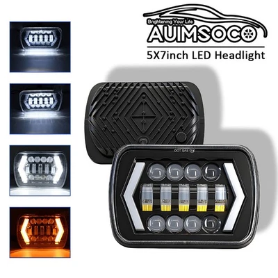 2pcs For Ford E-150 E-250 E-350 H6054 7x6" 5x7 LED Headlights Sealed beam Square - Imagem 1 de 4