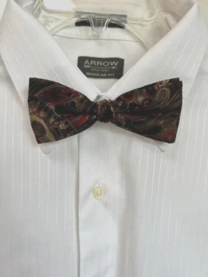 Pajarita de algodón negro cachemir  Foto 1 de 4