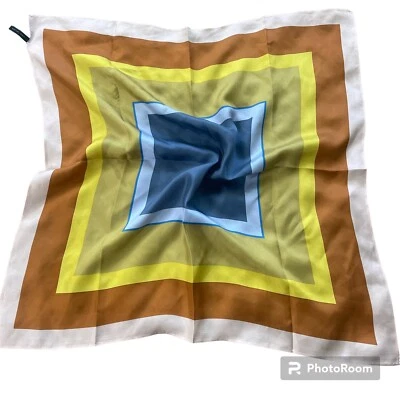 Ann Taylor Womens 100% Silk Scarf Square 25” Neck Head Multifunctional - Image 1 of 4