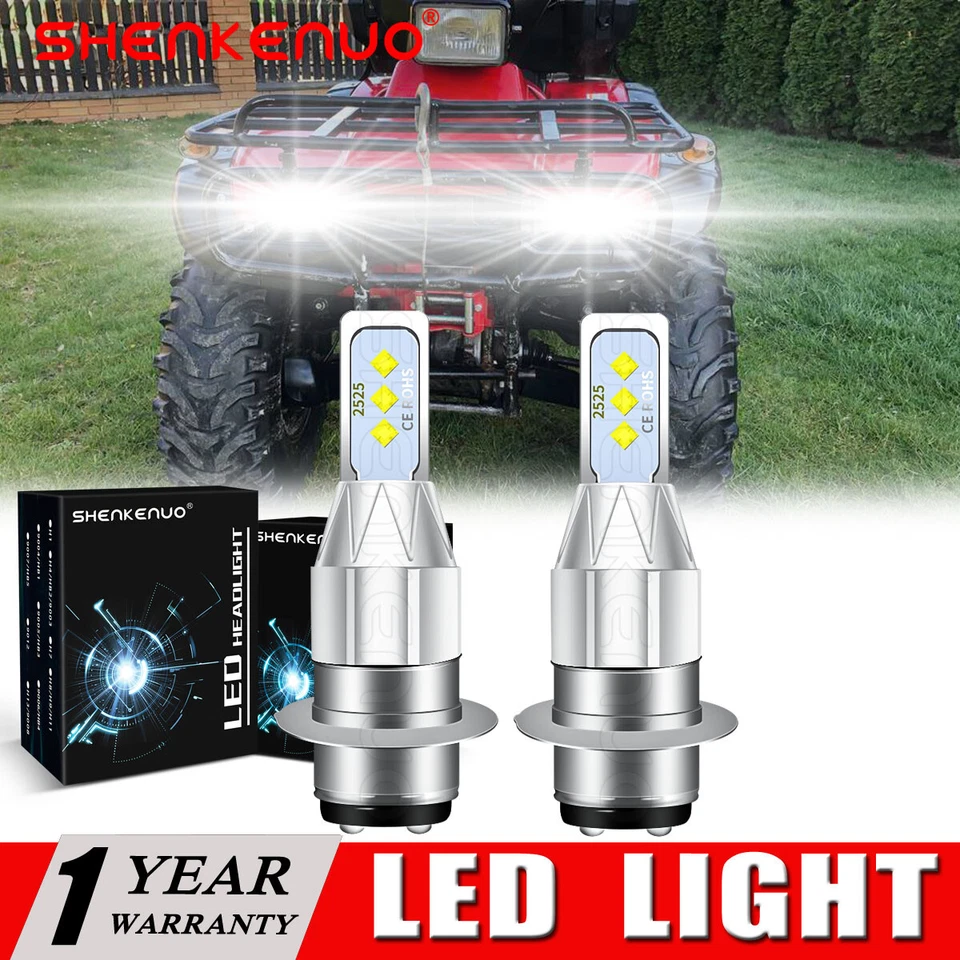 6000K Bulbs for Honda TRX400FW 1995-1996 FourTrax Foreman 400 4x4 LED Headlight - Image 1 of 4