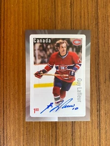 Canada Stamp Souvenir Sheet - 2016 Rare NHL GUY LAFLEUR AUTOGRAPHED HOCKEY CARD - Picture 1 of 2