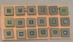 Lot of 18 Intel CPU Processor - Several Models - Picture 1 of 5
