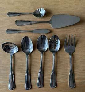 8 Piece Towle Breckenridge 18/10 Stainless Steel Serving Set Williams Sonoma - Picture 1 of 3
