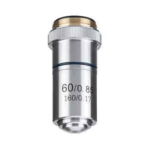Objetivo microscopio acromático AmScope 60X (rosca de montaje de 20 mm) - Imagen 1 de 1