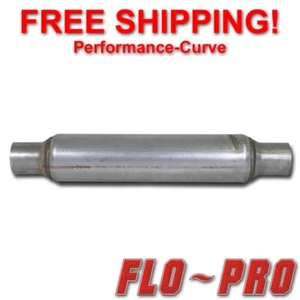 Flo Pro Twister F4 Exhaust Muffler - Race / Diesel / Resonator 2.5" In  23" Long - Foto 1 di 4