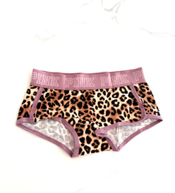 Victoria's Secret PINK Logo Boyshort Panty Leopard Print