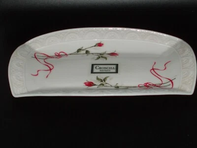 Rosas de tallo largo vintage CROSCILL con cintas BANDEJA PERFUME VANITY cerámica NUEVO Foto 1 de 4