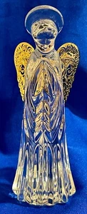 Gorham Nativity Crystal Angel with Gold Wings Germany Vintage Original Box - Picture 1 of 3