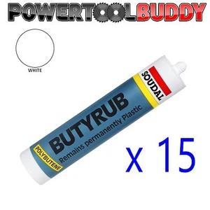 Soudal BUTYRUB Halbfassung auf Polybutenbasis Mauerwerk Rahmen Mastix weiß x 15 - Bild 1 von 1