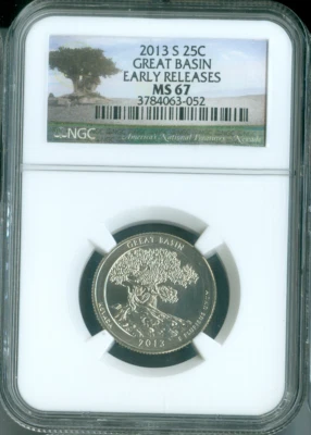 2014 S Great Basin Quarter NGC MS67 E.R . - Image 1 of 2