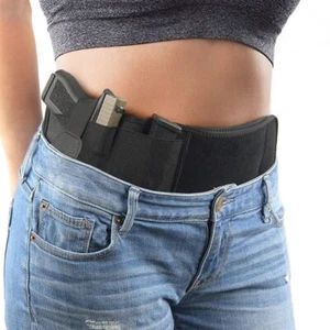 Tactical Belly Gun Holster Belt Concealed Carry Waist Pistol Holder Magazine Bag - Picture 1 of 14