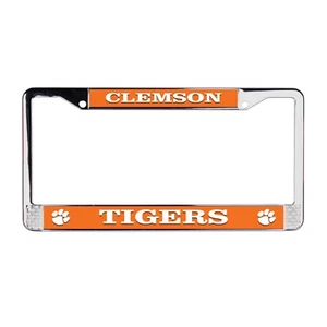 Clemson Tigers NCAA Chrome License Plate Frame Cover for Car-Truck-SUV - Picture 1 of 1