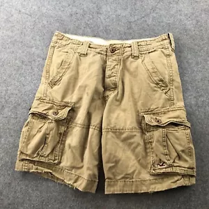 Hollister Shorts Mens 33 Beige Cargo Pockets Outdoors Hiking 11" Inseam * - Picture 1 of 22
