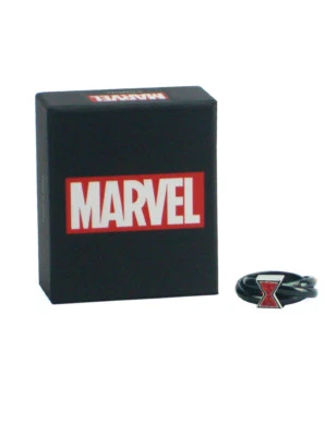 Black Widow Logo Stainless Steel Womens Ring Size 6 Triple Band PVD Plated Black - Image 1 of 4