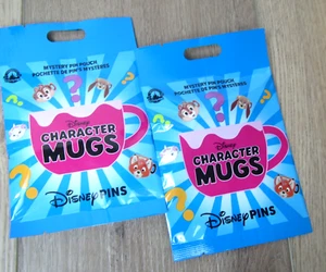 2 NEW SEALED DISNEY PARKS CHARACTER MUGS MYSTERY PIN 5 PACK COFFEE CUP ANIMALS - Picture 1 of 3