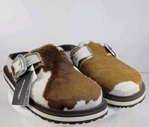 ZARA x TWOJEYS "RARE" COW HAIR-ON CLOG WESTERN LIMITED EDITION MENS US 10 SANDAL - Picture 1 of 23