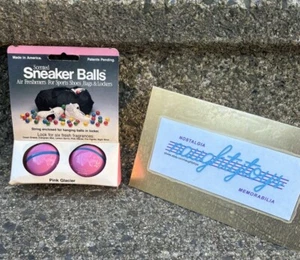 Vtg 1987 Sneaker Balls Shoe Freshener New Old Stock 80’s PINK GLACIER Set Of 2 - Picture 1 of 5