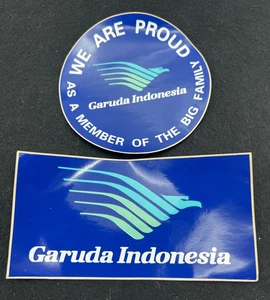 Vintage Garuda Indonesia Airways Airlines Sticker Lot of 2 - Picture 1 of 4