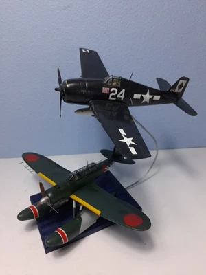 US Navy ' Hellcat ' & Imperial Japanese Navy ' Jake ' scale models - Image 1 of 4