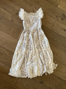 Joyfolie Girls Lace Maxi Dress Size 7 - Brown Lining See Description - Picture 1 of 7
