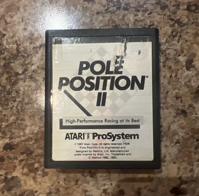 Atari 7800 Pole Position II 1987 Game Cartridge Only Tested - Image 1 of 2