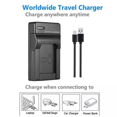 USB LED Battery Charger For Samsung BP-1410 BP1410 NX-30 Digimax WB2200 WB2200F - Image 1 of 4