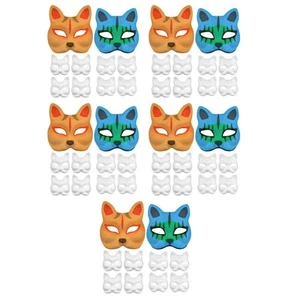 5er Pack Malmaske Set Kind Mann Tier Masken Party Gastgeschenke Basteln DIY - Bild 1 von 9