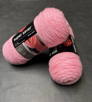 Red Heart Super Saver BABY PINK, 7 oz 100 acrílico Worsted, 4 capas de hilo, 2 madejas Foto 1 de 3