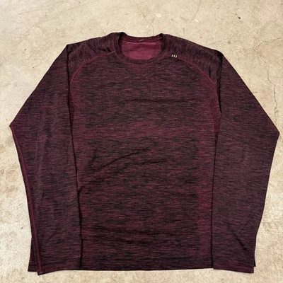 Lululemon Para Hombres Borgoña Metal Vent Tech Manga Larga Talla Grande Foto 1 de 4